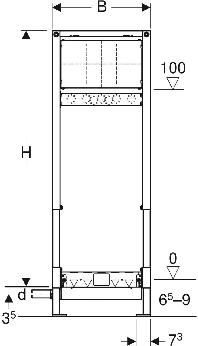 Geberit Duofix 111.581.00.1 Габаритні розміри