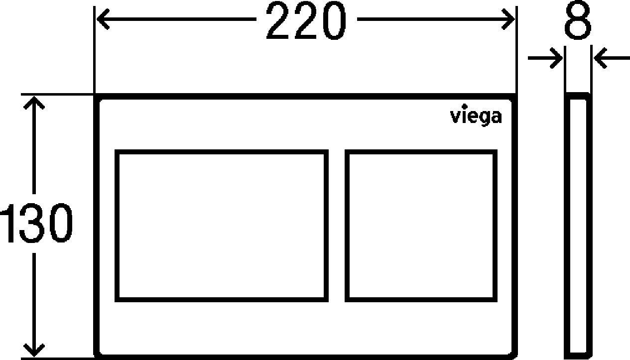 Viega Prevista/Visign 773236 Габаритні розміри