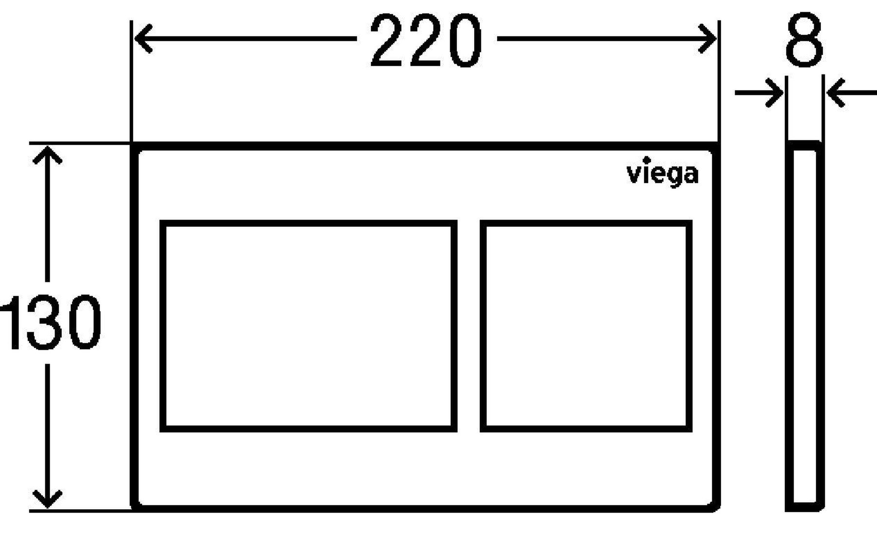 Viega Prevista/Visign 773250 Габаритные размеры