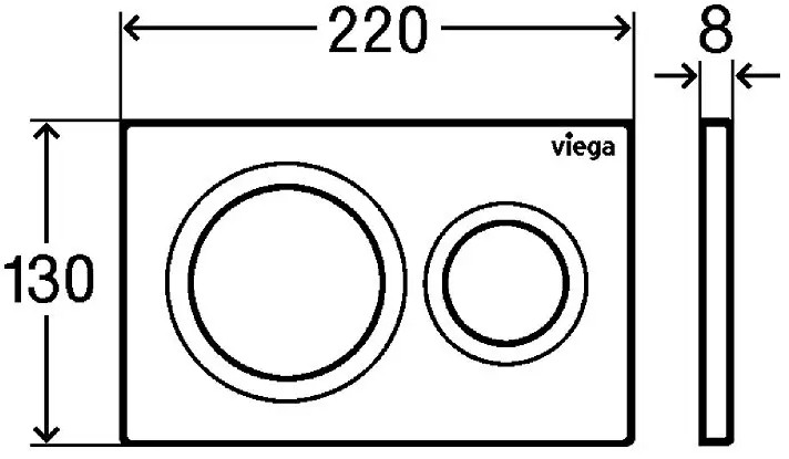 Viega Prevista/Visign 773779 Габаритні розміри