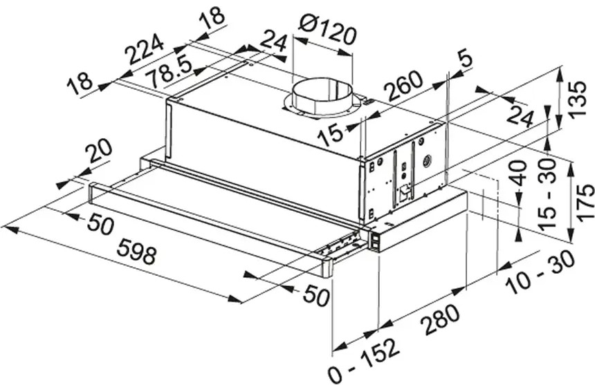 Franke Flexa FTC 632L WH 315.0547.797 Габаритні розміри