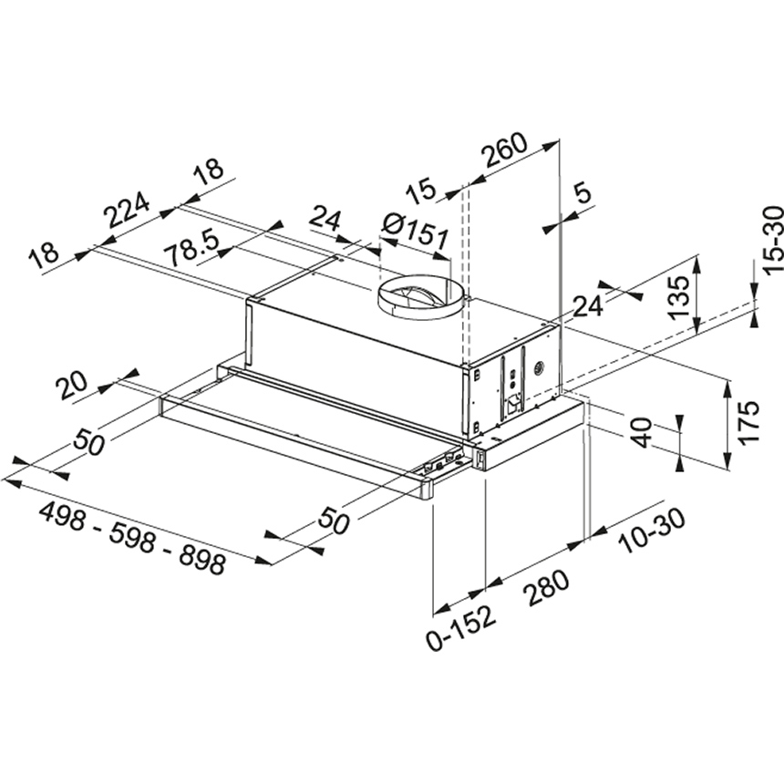 Franke Flexa FTC 632L GR/XS 315.0547.796 Габаритные размеры
