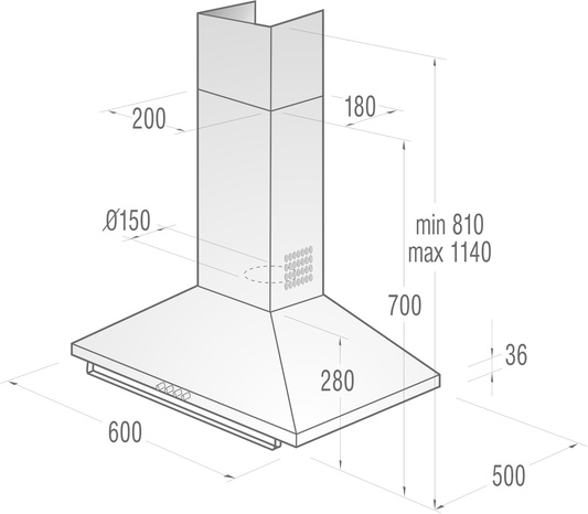 Gorenje DK63CLB Габаритные размеры