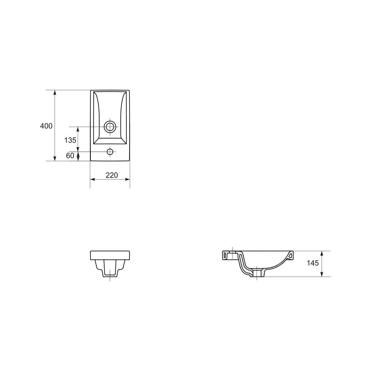 Раковина Cersanit Como 40 (K32-001-BOX) ціна 1509 грн - фотографія 2