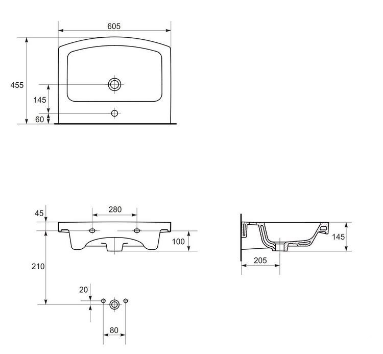 Раковина Cersanit Easy 60 (K102-014) цена 0 грн - фотография 2