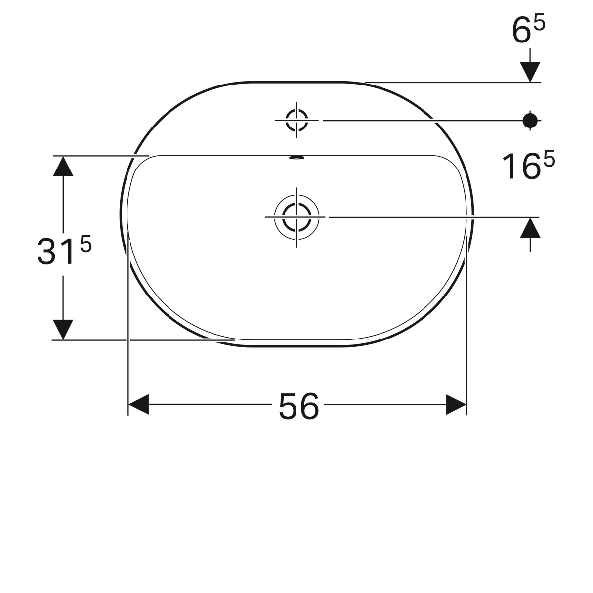 Раковина Geberit VariForm 500.733.01.2 ціна 4677 грн - фотографія 2