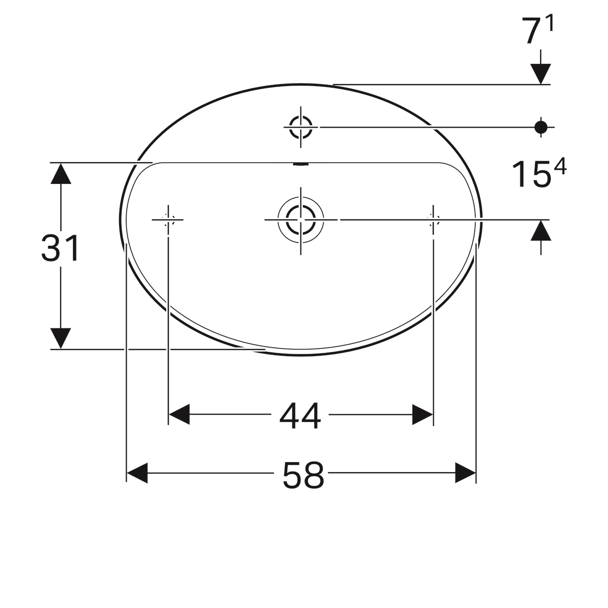 Раковина Geberit VariForm 500.772.01.2 цена 7272 грн - фотография 2