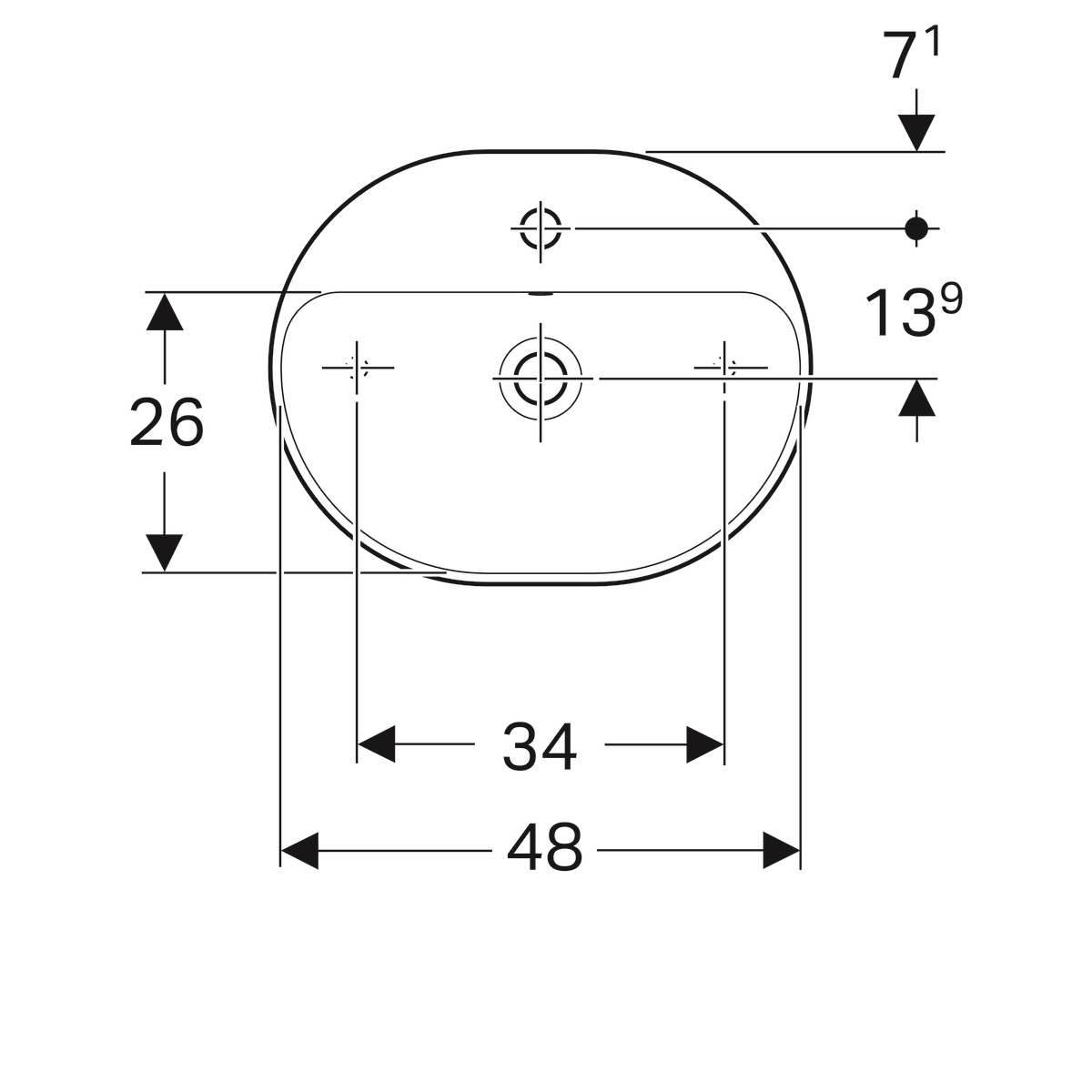 Раковина Geberit VariForm 500.775.01.2 цена 7297 грн - фотография 2