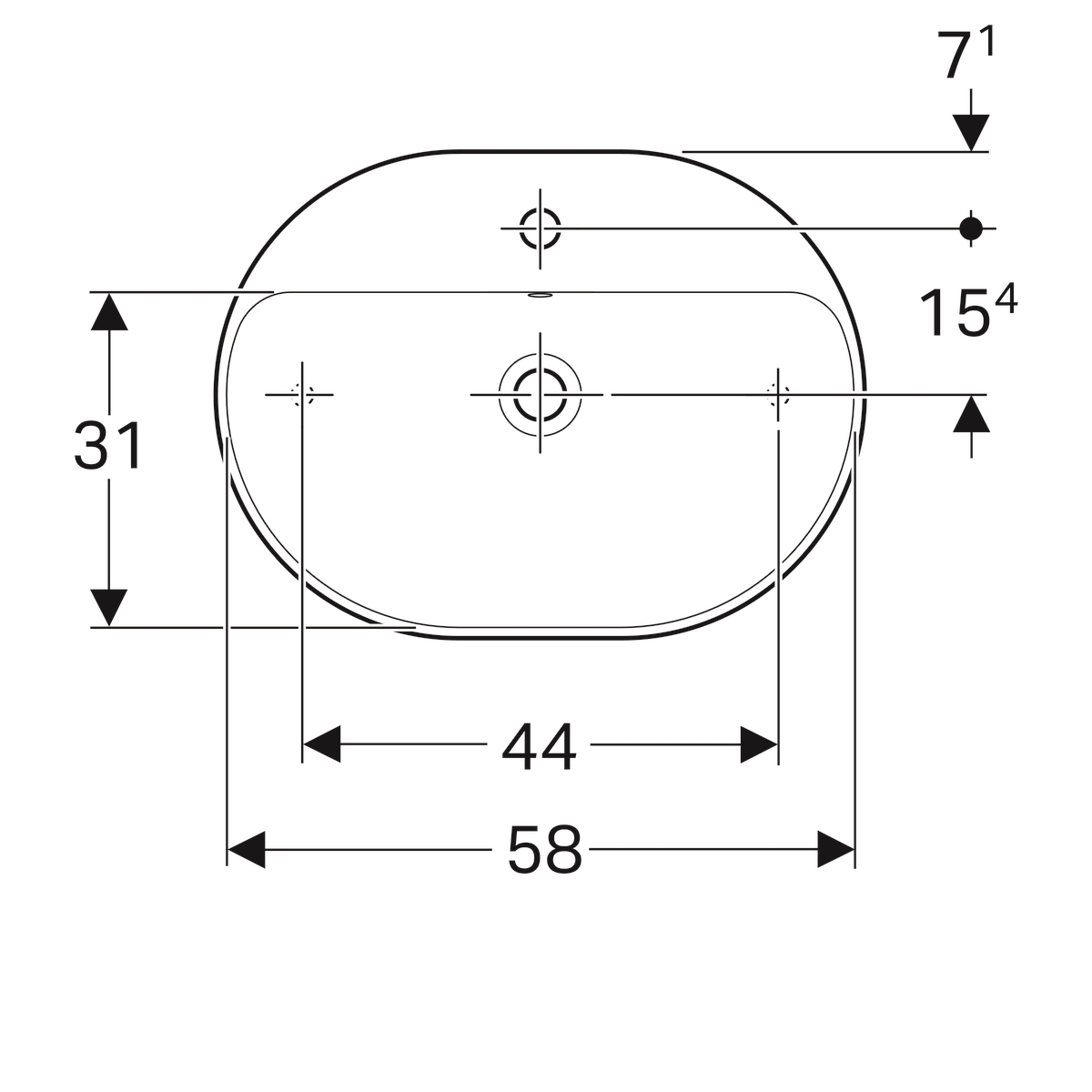 Раковина Geberit VariForm 500.777.01.2 ціна 7488 грн - фотографія 2