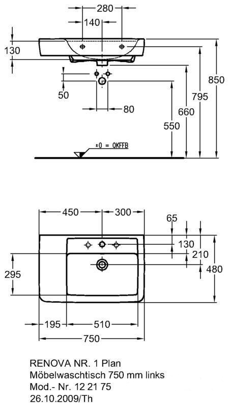 Раковина Keramag Renova Nr.1 Plan 122175000 цена 0 грн - фотография 2