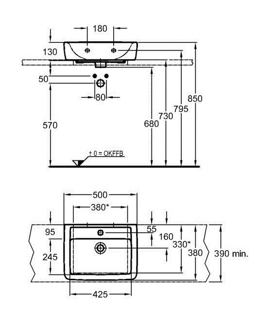 Раковина Keramag Renova Nr.1 Plan 275150000 ціна 0.00 грн - фотографія 2