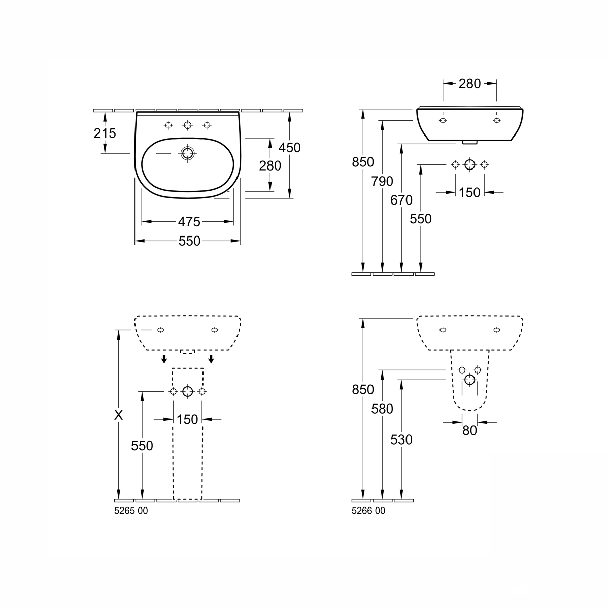 Раковина Villeroy&Boch O.Novo 51605501 цена 0 грн - фотография 2