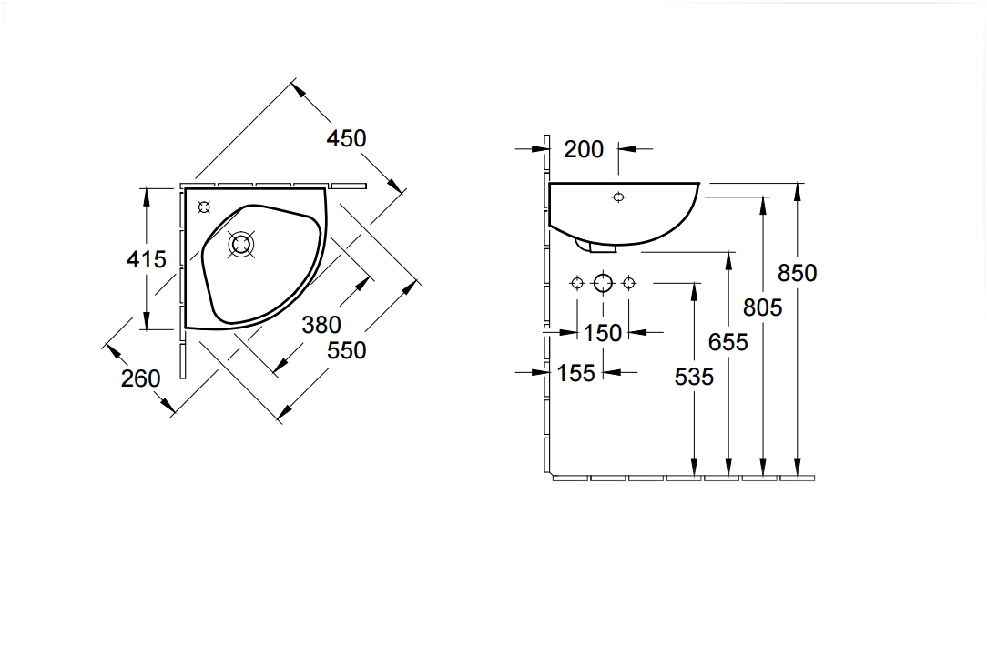 Раковина Villeroy&Boch O.Novo 73274001 ціна 10694.40 грн - фотографія 2