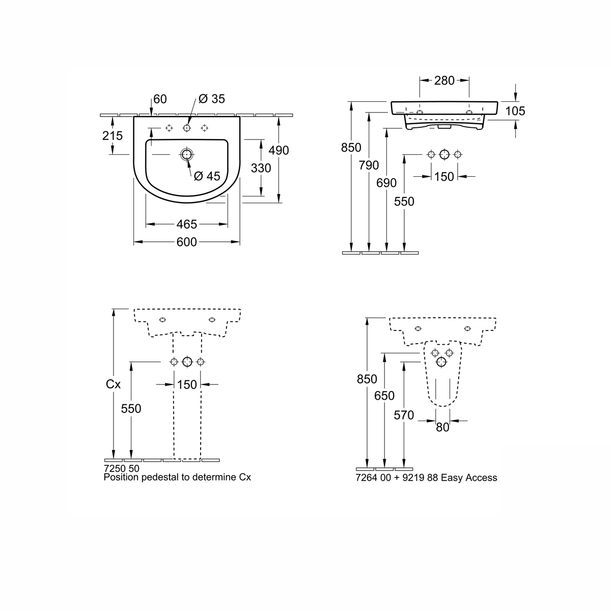 Раковина Villeroy&Boch Subway 2.0 71146001 цена 0 грн - фотография 2