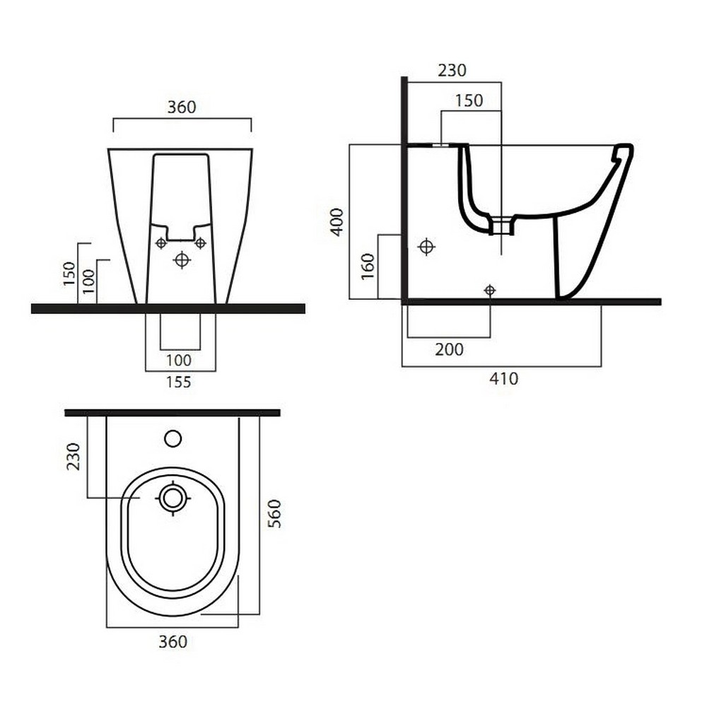 Біде AM.PM DRIVE C353111WH ціна 0 грн - фотографія 2