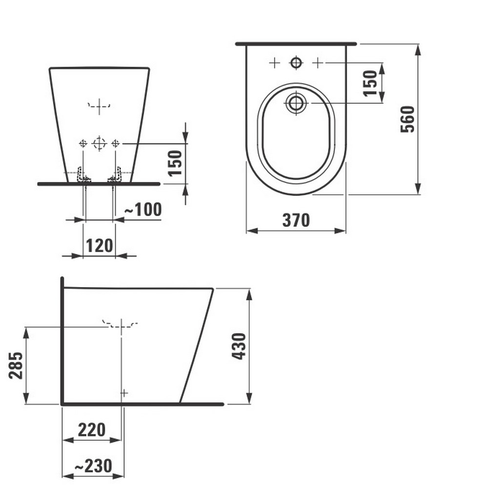 Биде Laufen Kartell H8323314003021 цена 7560.00 грн - фотография 2