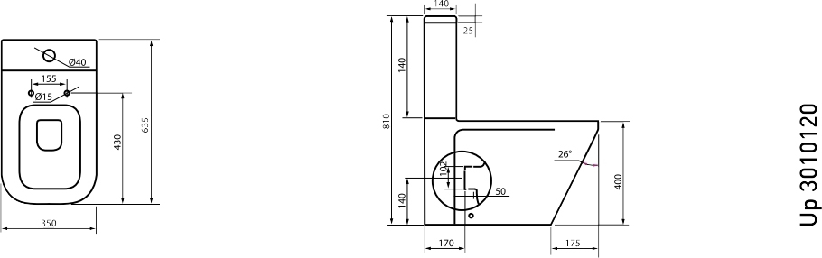 Devit Up 3010120 Габаритні розміри