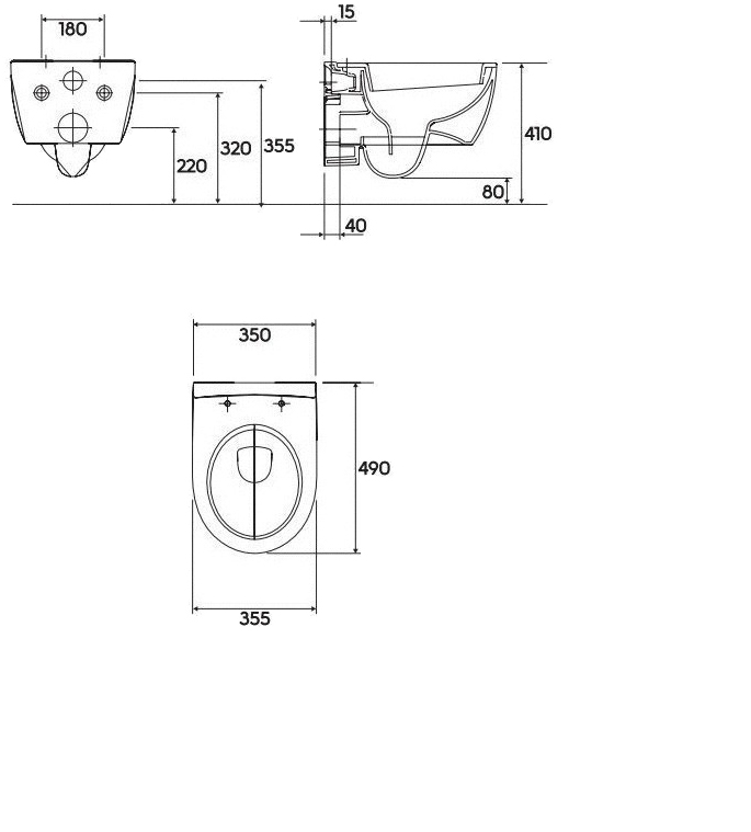 Keramag 4U 203430000 Габаритные размеры