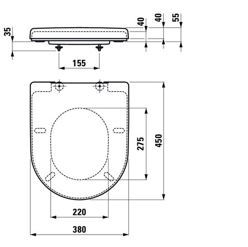 Laufen Pro H8919513000031 Габаритные размеры