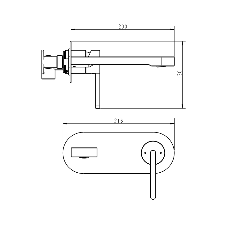 Внешняя часть смесителя Devit Laguna 8411X110B цена 4883 грн - фотография 2