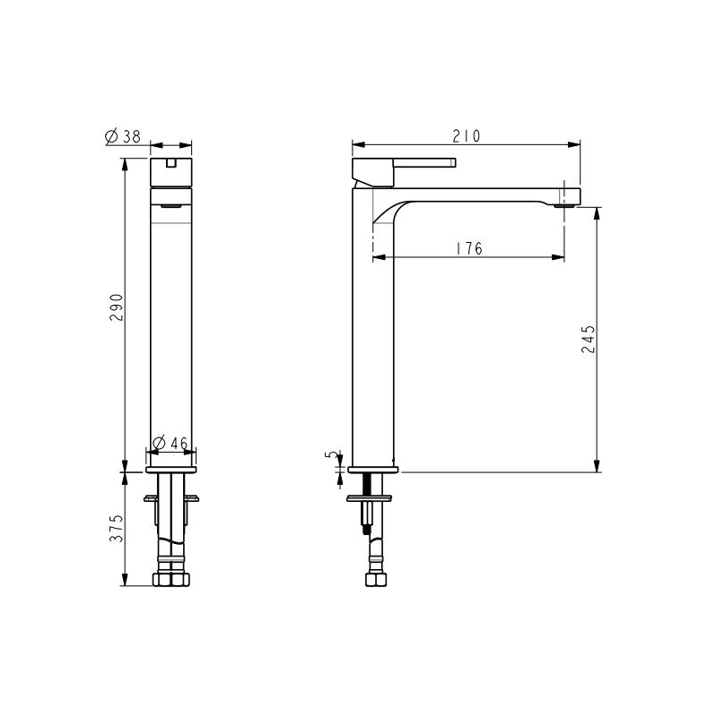 Смеситель для умывальника Devit Laguna 84X11110B цена 5519.00 грн - фотография 2