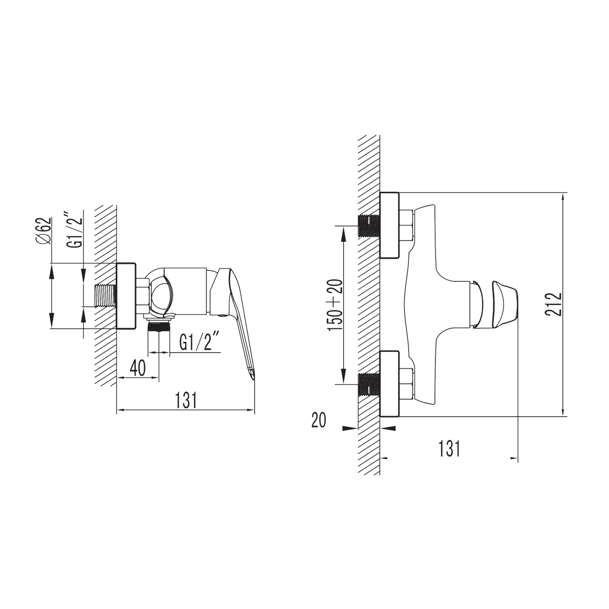 Смеситель для душа Ferro Dijon BDJ7 цена 3138 грн - фотография 2