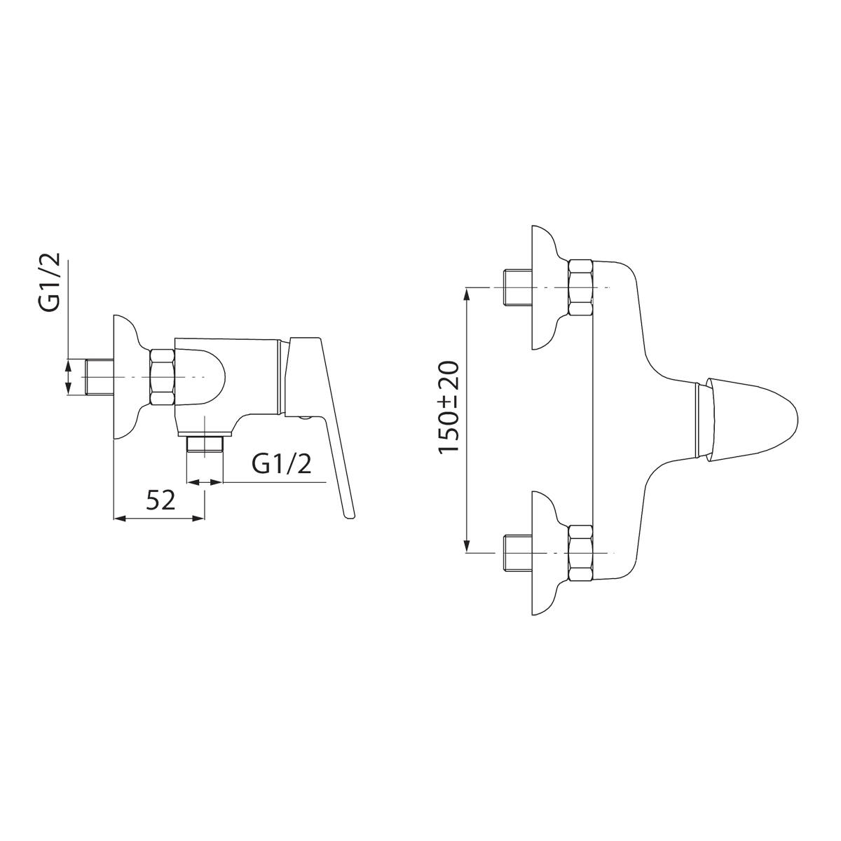 Смеситель для душа Ferro Smile BSM77 цена 1793 грн - фотография 2