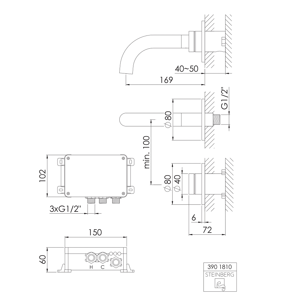 Смеситель для умывальника Steinberg iFlow 3901810 цена 55518.76 грн - фотография 2