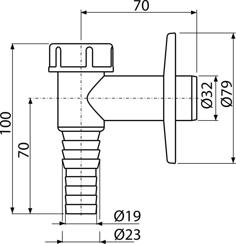 Alcaplast APS2 Габаритні розміри