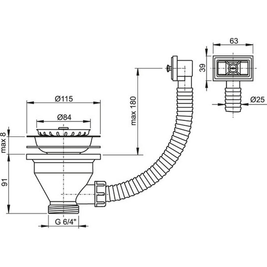 Сифон Alcaplast A38 ціна 1111 грн - фотографія 2