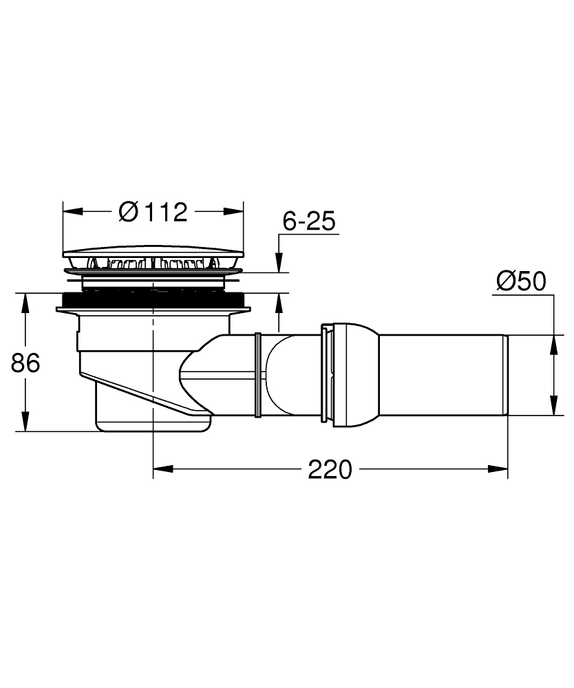 Grohe 49534000 Габаритні розміри