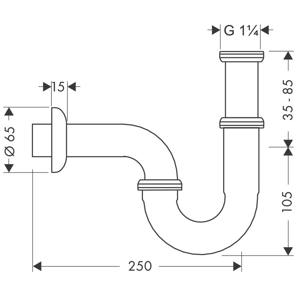 Hansgrohe 53002000 Габаритные размеры