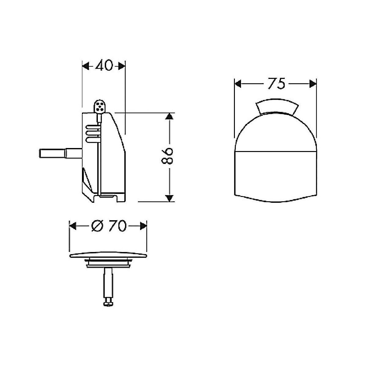 Слив-перелив Hansgrohe Exafill 58127000 цена 9106.00 грн - фотография 2