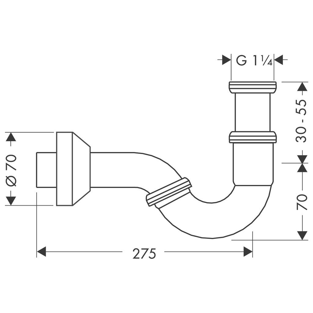 Hansgrohe 55237000 Габаритні розміри