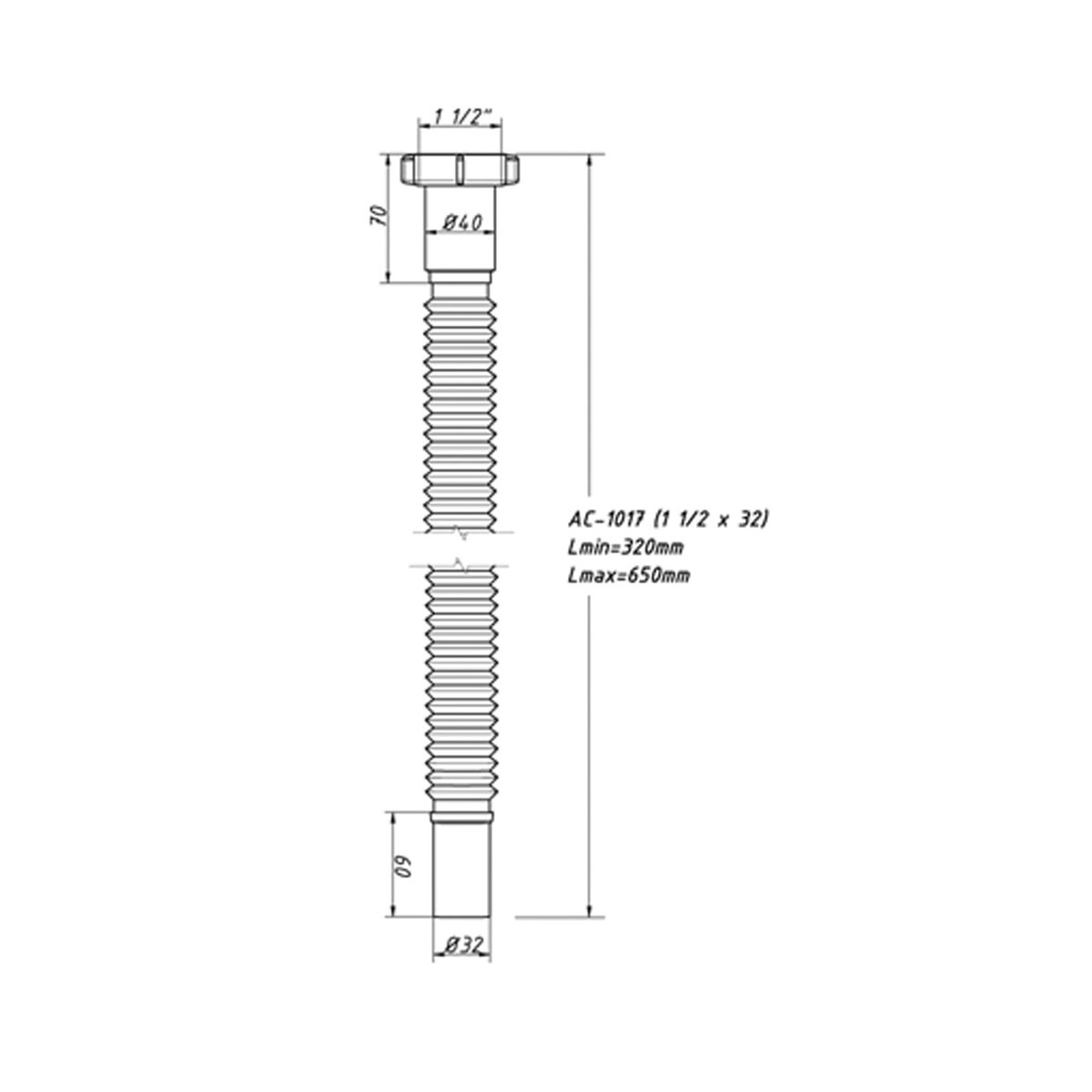 Патрубок Orio AC-1017 цена 0.00 грн - фотография 2