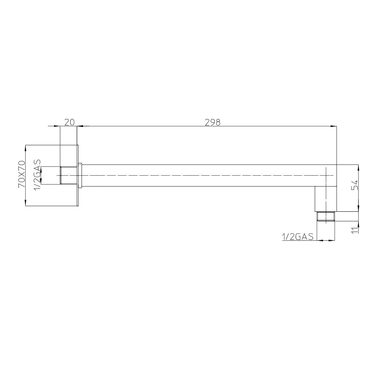 Bossini 73 COSMO/2 M00673 Габаритні розміри