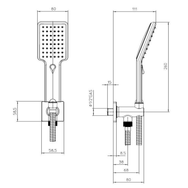 Bossini 73 COSMO/2 M00673 Габаритні розміри