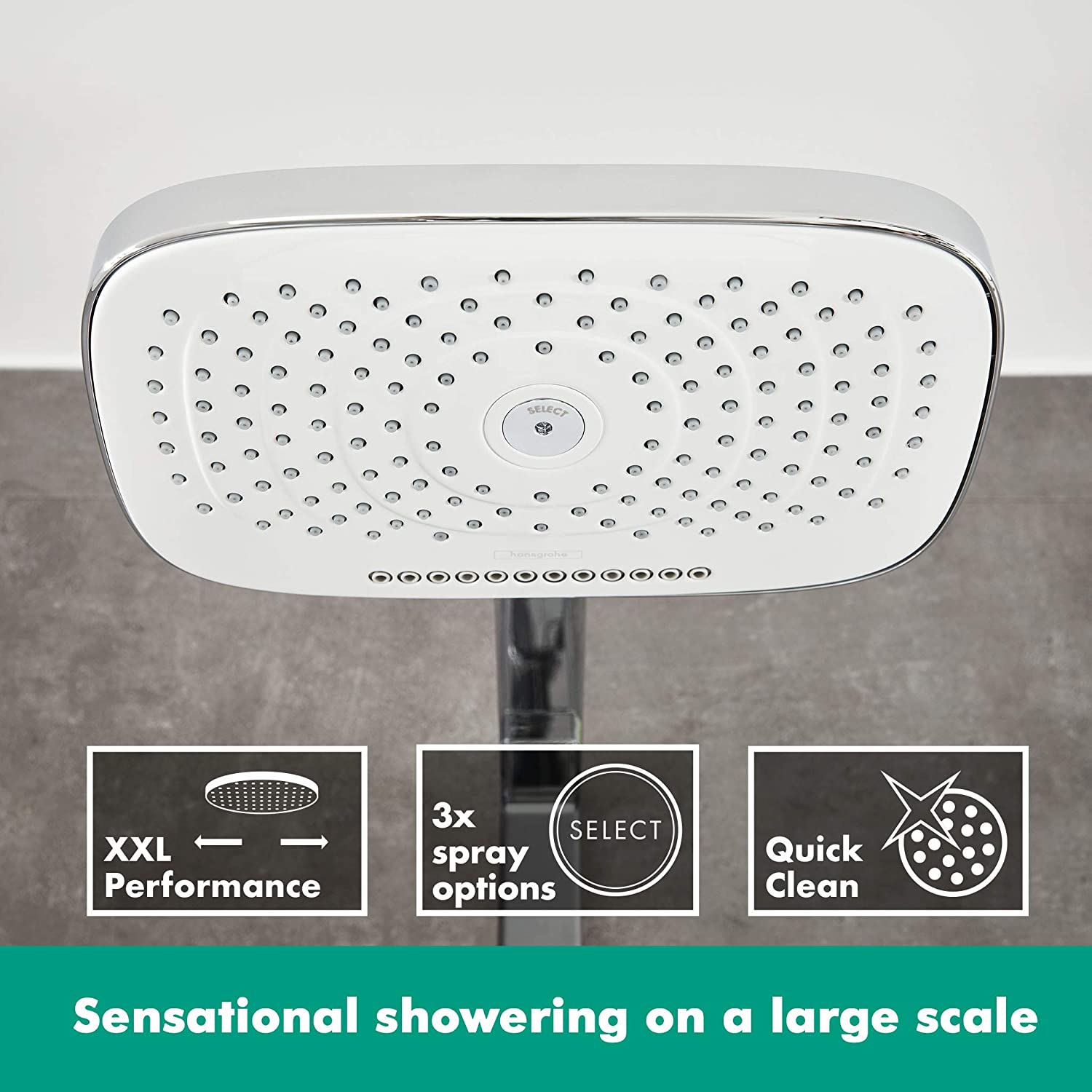 Змішувач для душу Hansgrohe Raindance Select E 300 3jet Showerpipe 27127400 ціна 126485 грн - фотографія 2