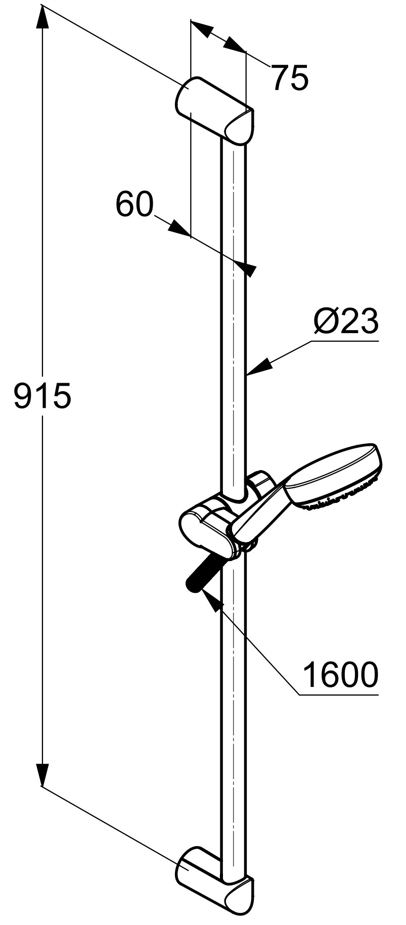 Kludi Logo 1S 681900500 Габаритные размеры