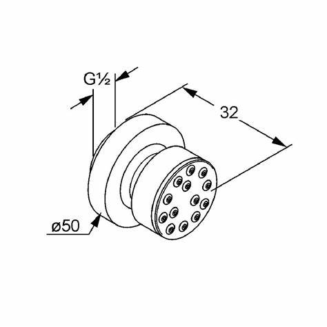 Kludi A-QA 610830500 Габаритные размеры