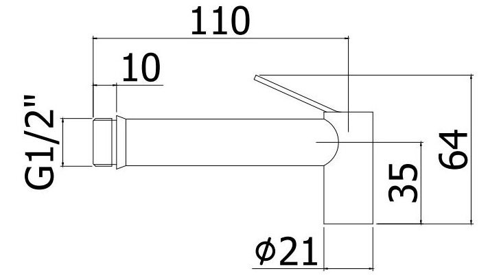 Paffoni ZDUP 110 BO TWEET ROUND MIX Tondo Габаритные размеры