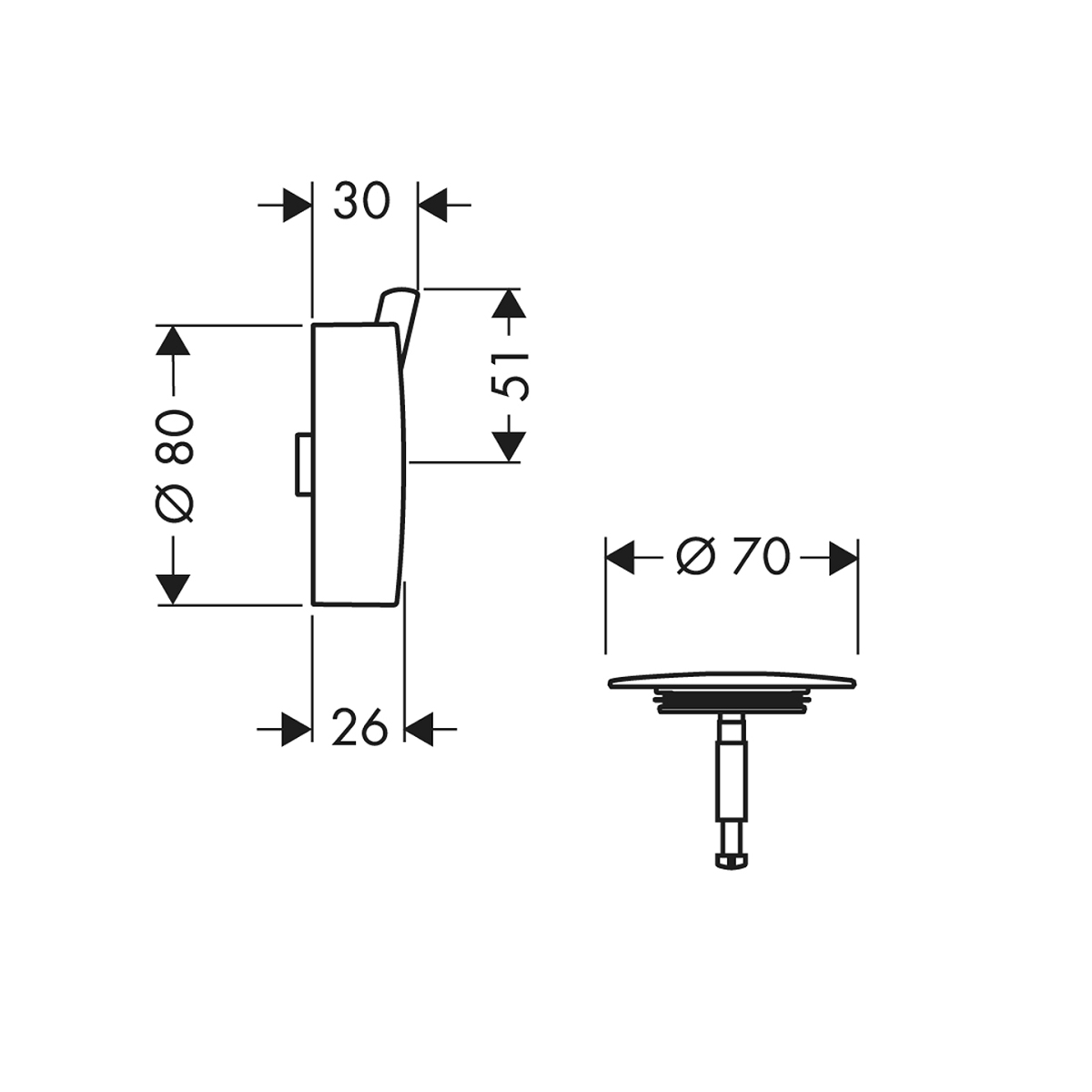 Сифон Hansgrohe Flexaplus S 58186000 цена 1889.84 грн - фотография 2