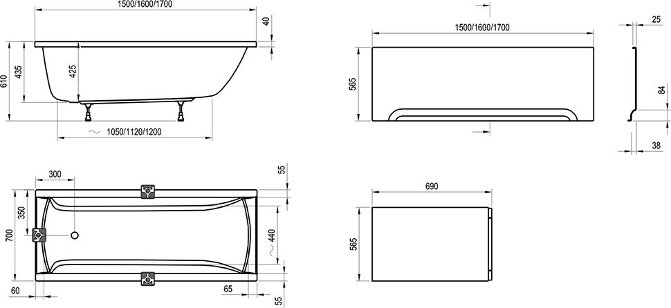 продаємо Ravak Classic 160x70 N в Україні - фото 4