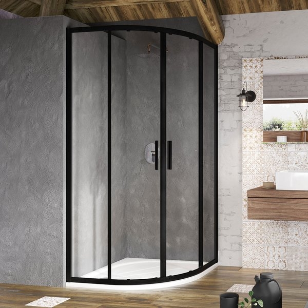 Ravak BLSCP4-90 Чорний Transparent (X3BM70300Z1)