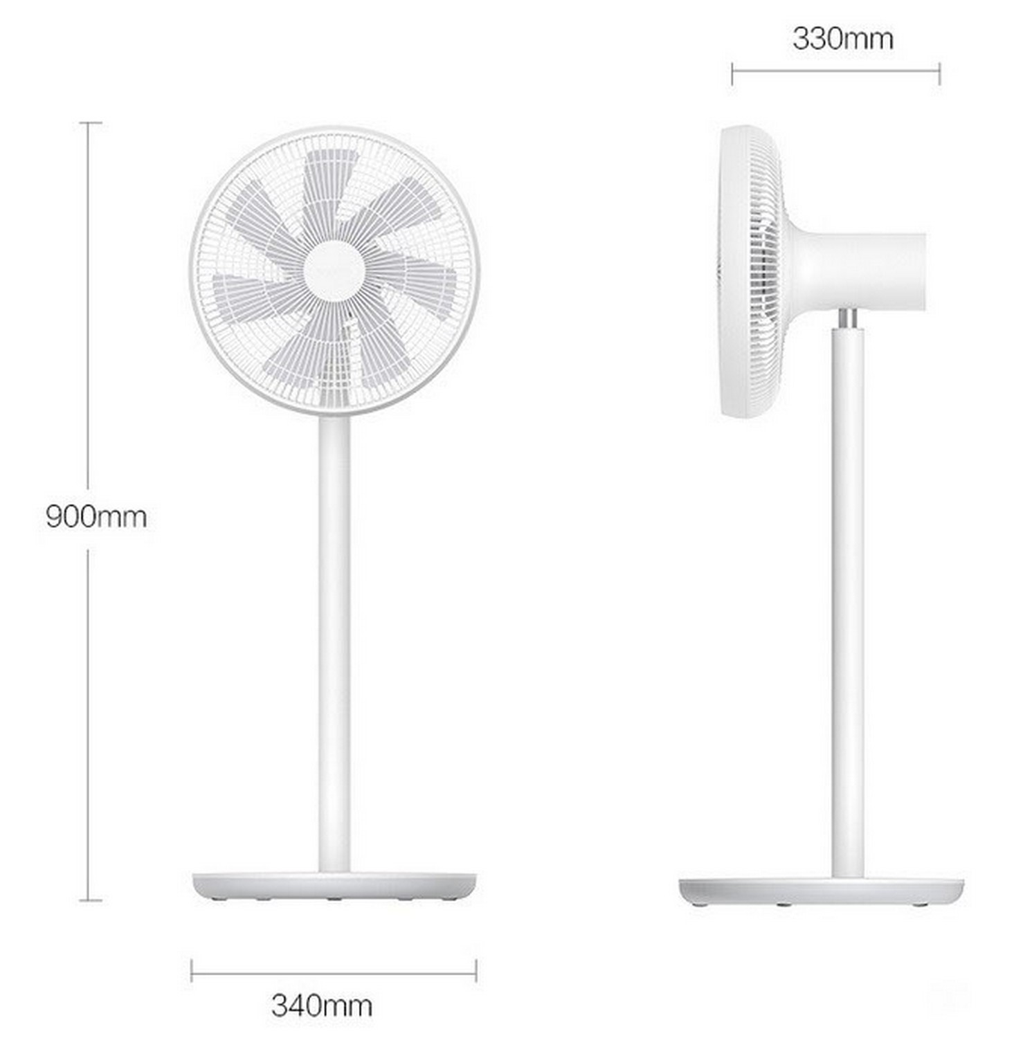 Напольный вентилятор Xiaomi SmartMi ZhiMi DC Electric Fan White ZRFFS01ZM цена 2799.00 грн - фотография 2