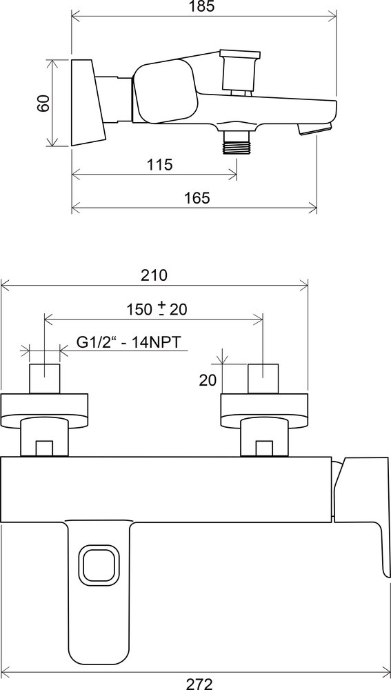 Змішувач для ванни Ravak 10 TD 022.00/150 інструкція - зображення 6