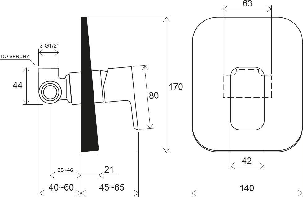 в продаже Смеситель для душа Ravak 10° Free TD F 062.00 - фото 3