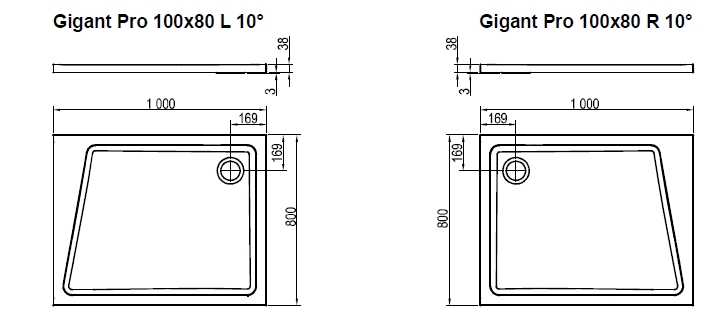 продаємо Ravak Gigant Pro 10° 120х90 R в Україні - фото 4