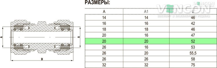 Муфта Bonomi 20x20 (39032020) ціна 0 грн - фотографія 2