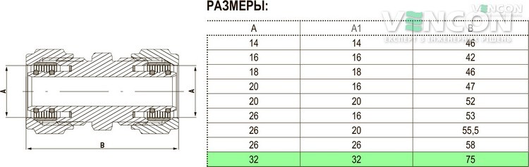 Муфта Bonomi 32x32 (39033232) ціна 0 грн - фотографія 2